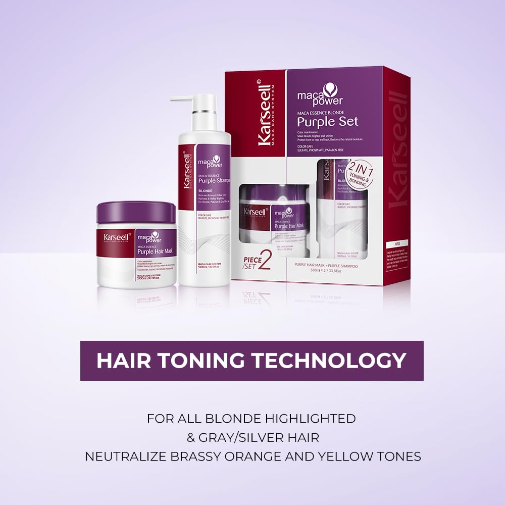 Karseell Purple Hair Mask + Purple Shampoo